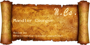 Mandler Csongor névjegykártya